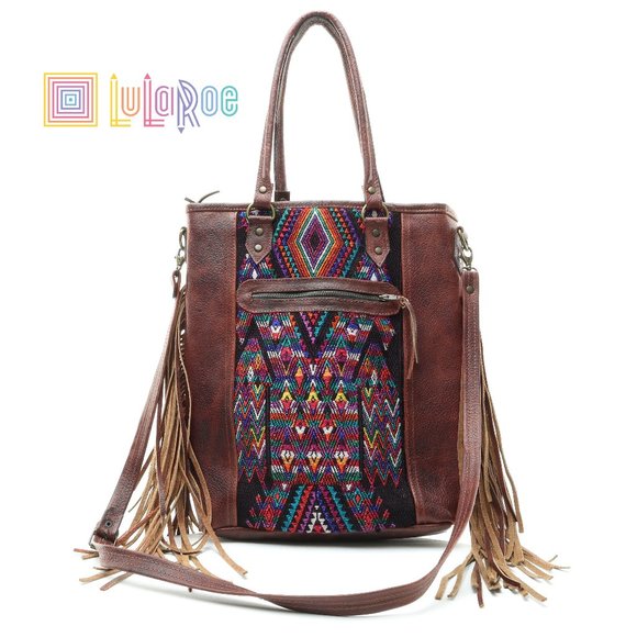LuLaRoe Handbags - LuLaRoe Bohemian Fringe Leather Boho Purse